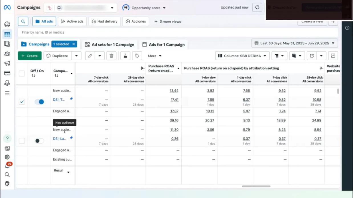 Desglose por segmentos de audiencia: audiencia nueva, audiencia participativa y clientes existentes