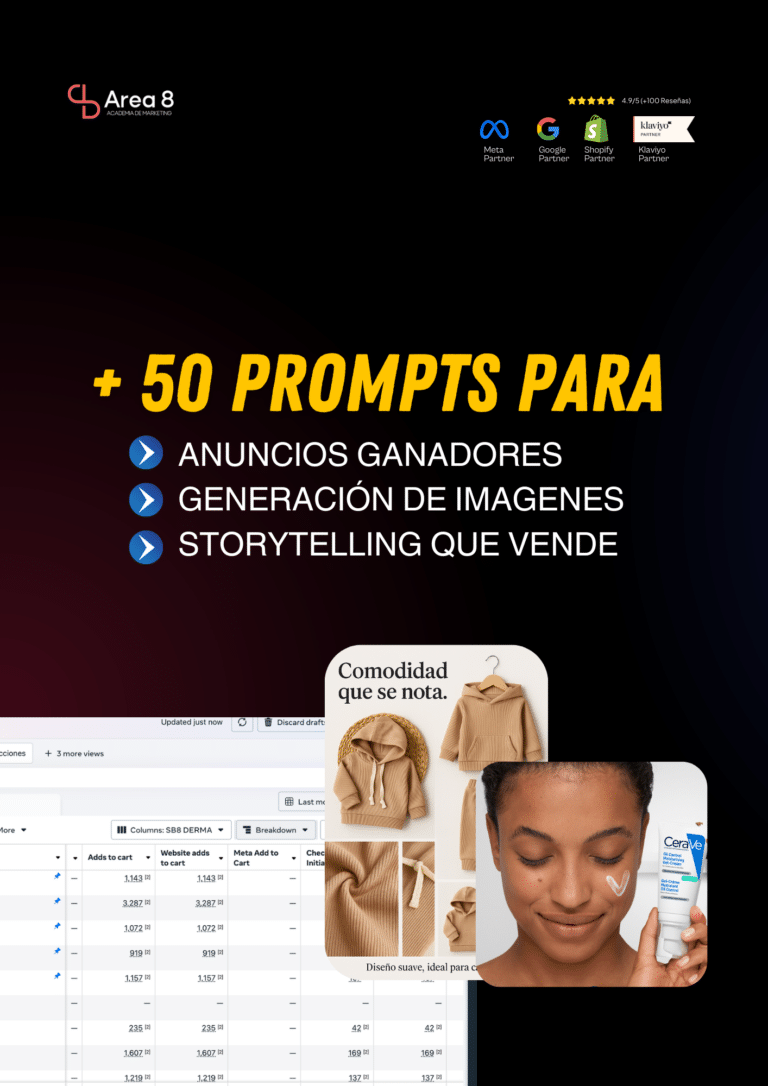 50 prompts de IA para anuncios de Area 8
